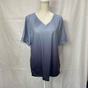 3/$35 Ombré blue blouse. XL